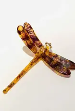 Egypt Dragonfly Yellow & Brown Variegated Blown Glass - Egypt