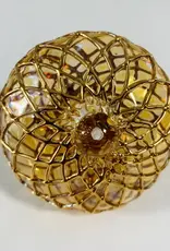 Egypt Ornament Amber Small Diamond Toupie Blown Glass - Egypt