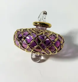 Egypt Blown Glass Pink Small Diamond Toupie - Egypt