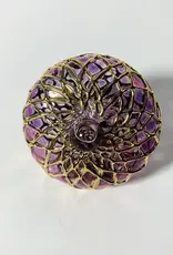 Egypt Blown Glass Pink Small Diamond Toupie - Egypt