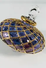 Egypt Ornament Purple Small Diamond Toupie Blown Glass - Egypt