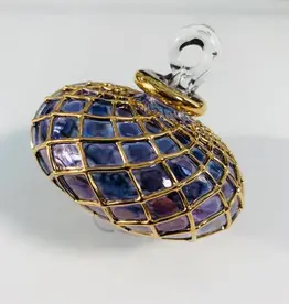 Egypt Blown Glass Purple Small Diamond Toupie - Egypt Egypt Blown Glass Purple Small Diamond Toupie - Egypt