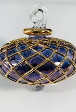 Egypt Blown Glass Purple Small Diamond Toupie - Egypt