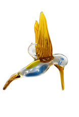 Egypt Blown Glass Amber Hummingbird Posing - Egypt