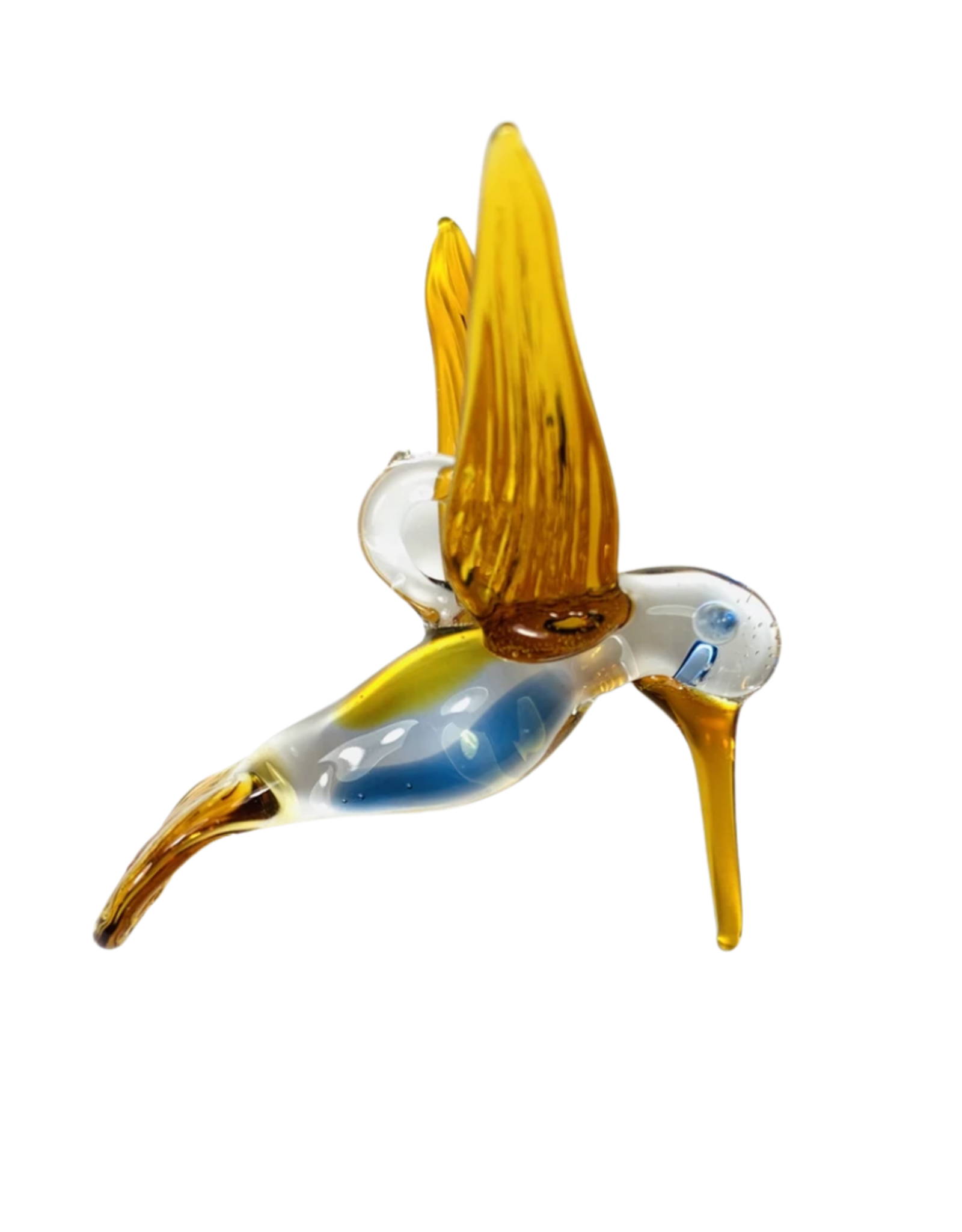 Egypt Ornament Amber Hummingbird Blown Glass - Egypt