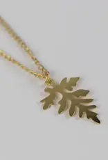 India Necklace Leaf Charm Pendant - India