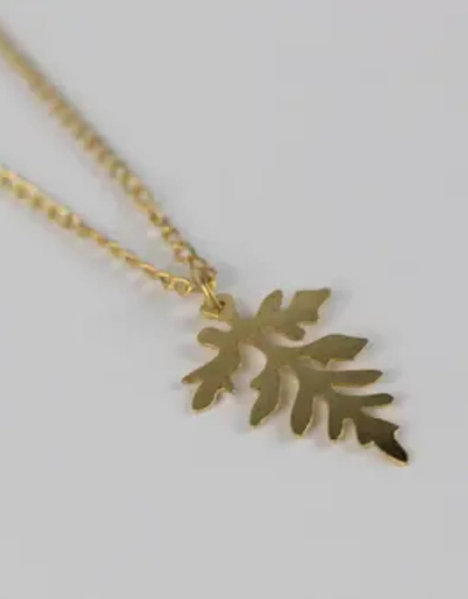 India Necklace Leaf Charm Pendant - India