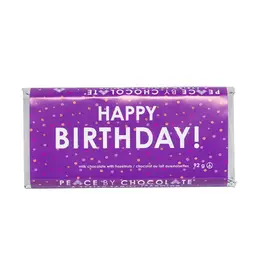 Canada Happy Birthday Milk Chocolate Hazelnuts 92g - Peace by Chocolate