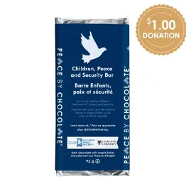 Canada Children, Peace & Security Bar (92 g) Dark/Maple - Peace by Chocolate