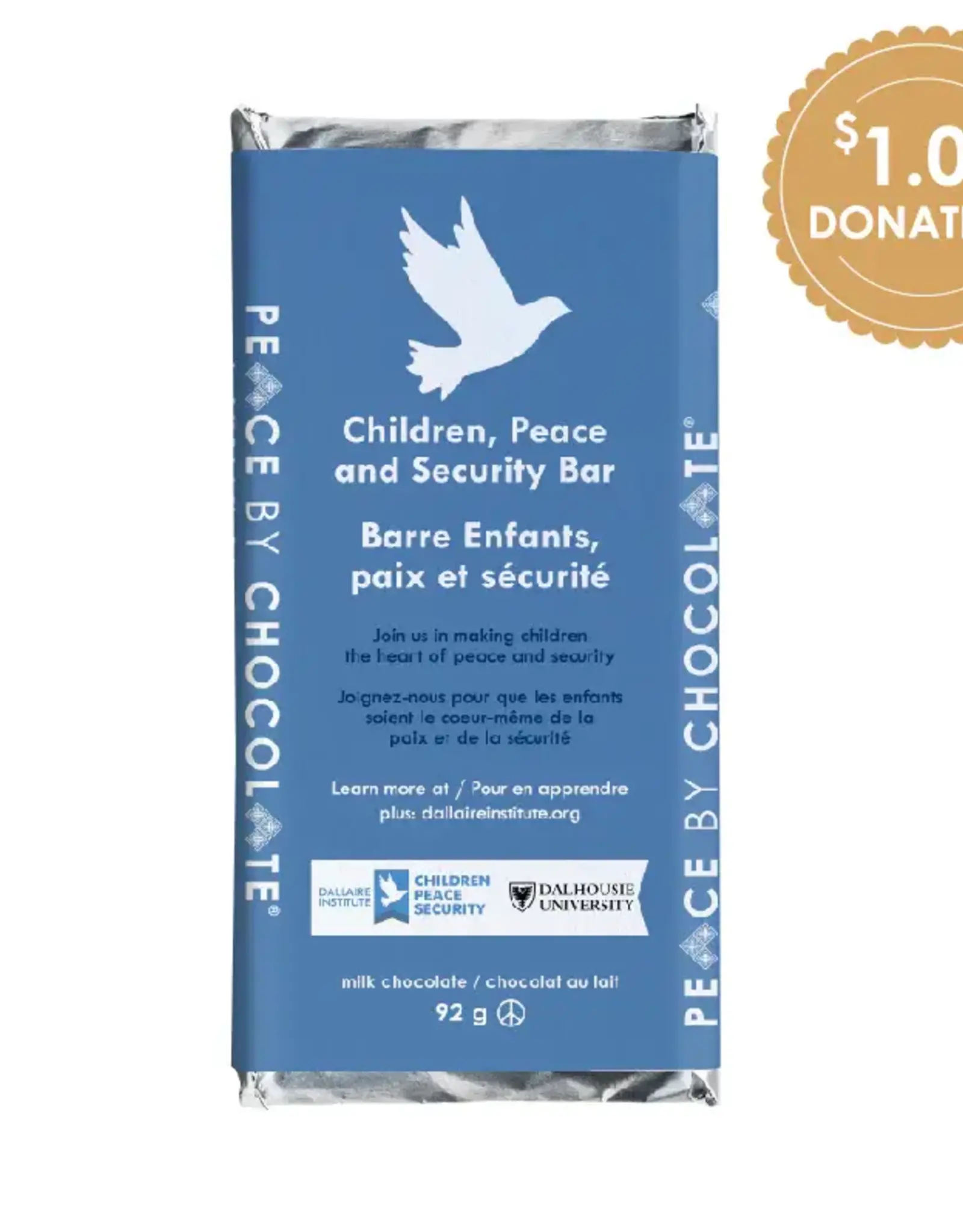 Canada Children, Peace & Security Bar (92 g) Milk - Peace by Chocolate