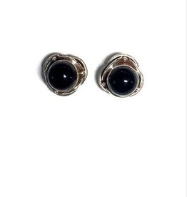 Nepal Earrings Studs w/Wire & Dot Surrounding Stone - Nepal