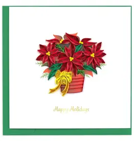Vietnam Quilling Card Potted Poinsettia Happy Holidays - Vietnam