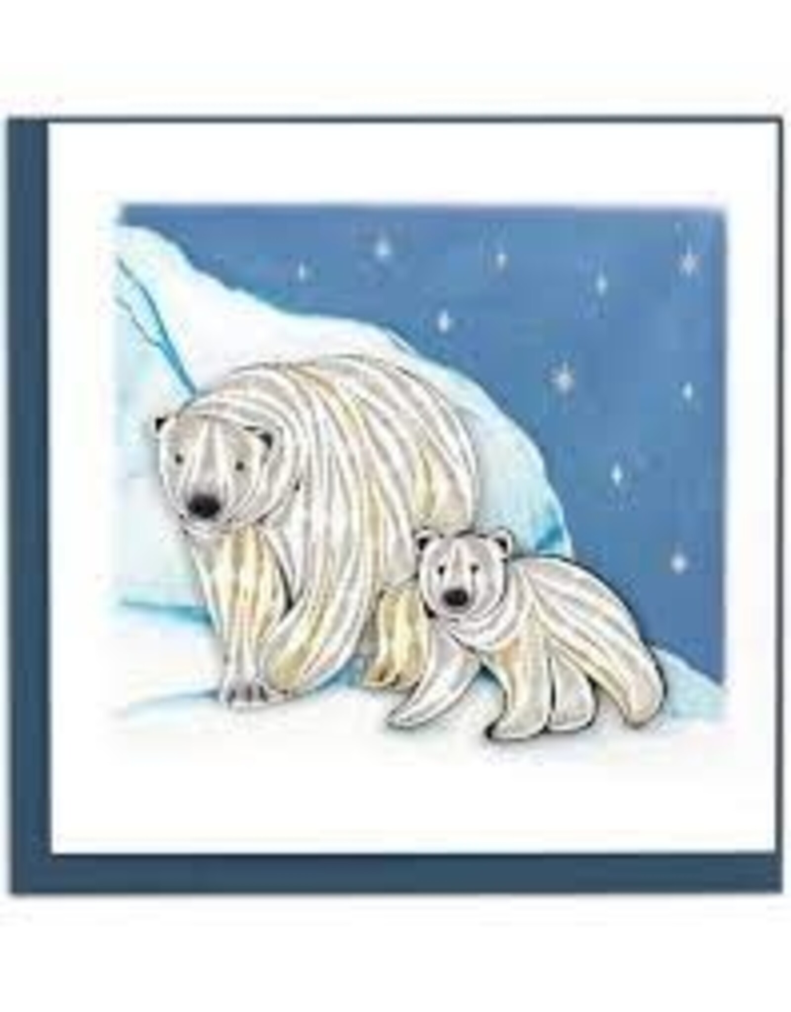 Vietnam Quilling Card Polar Bears  - Vietnam