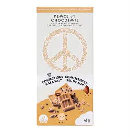 Canada Peace Bar White Chocolate w/Confections & Sea Salt 46 g - Peace by Chocolate