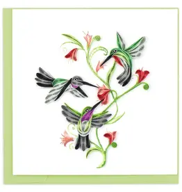 Vietnam Quilling Card Hummingbird Trio - Vietnam