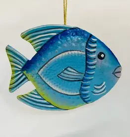 Haiti Wall Decor Metal Fish Turquoise - Haiti