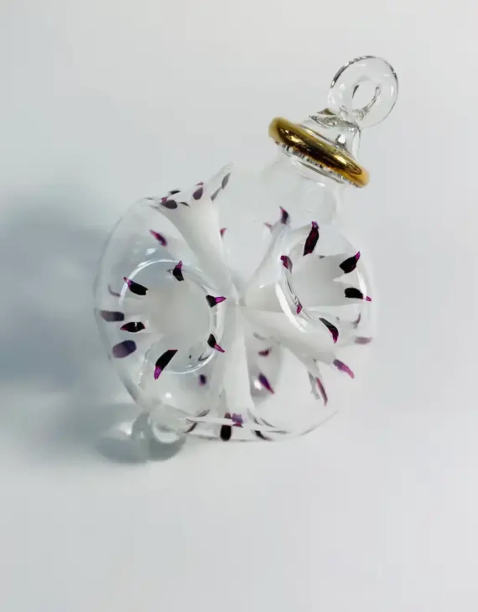 Egypt Blown Glass Small Blossoms White/Mauve - Egypt