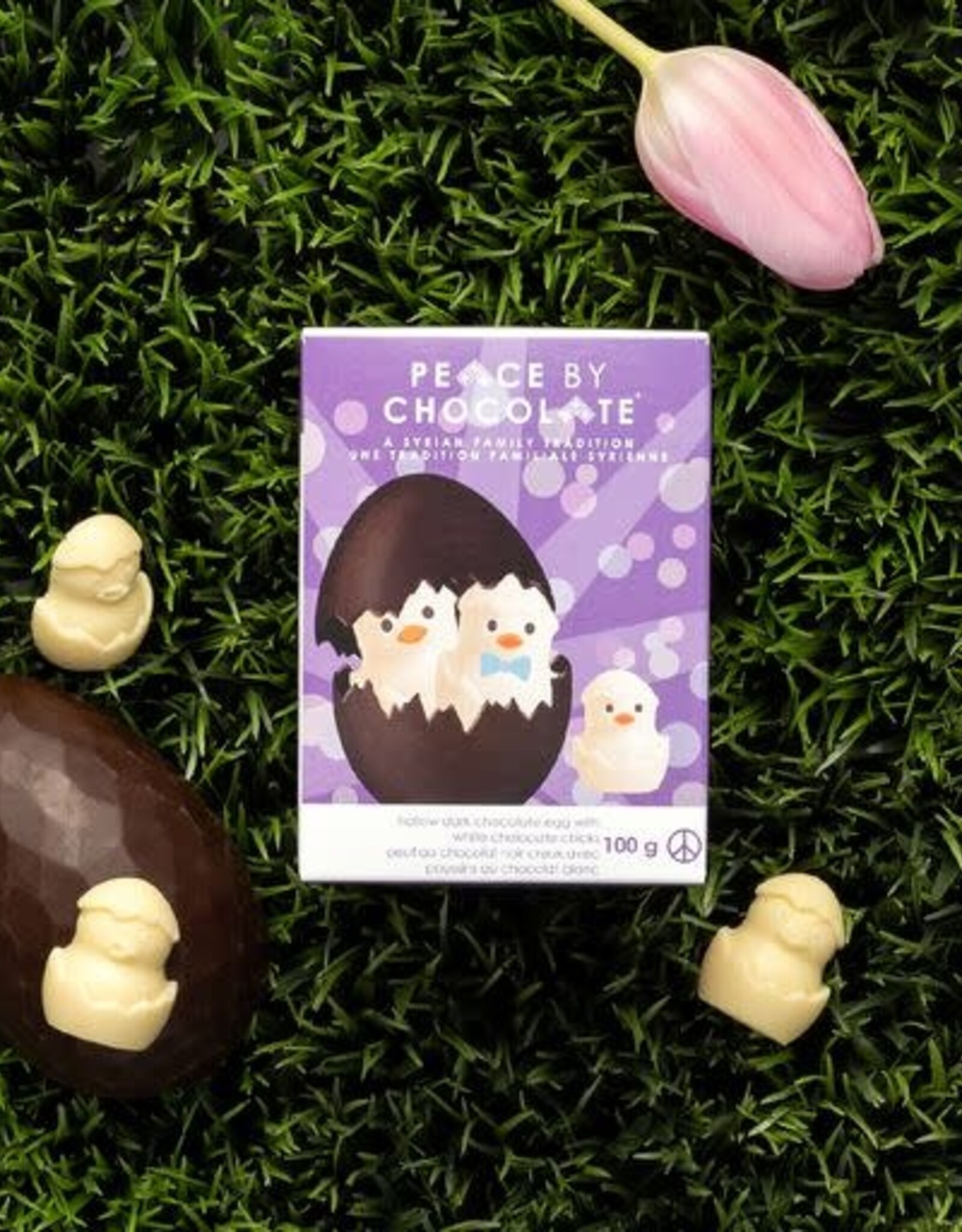 Canada Easter Egg w/ Chicks, 100g - Peace by Chocolate
