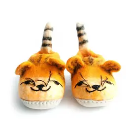 Felt Tiger Shoes Child Size 9 - Nepal
