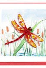 Vietnam Quilling Card Dragonfly & Cattails- Vietnam