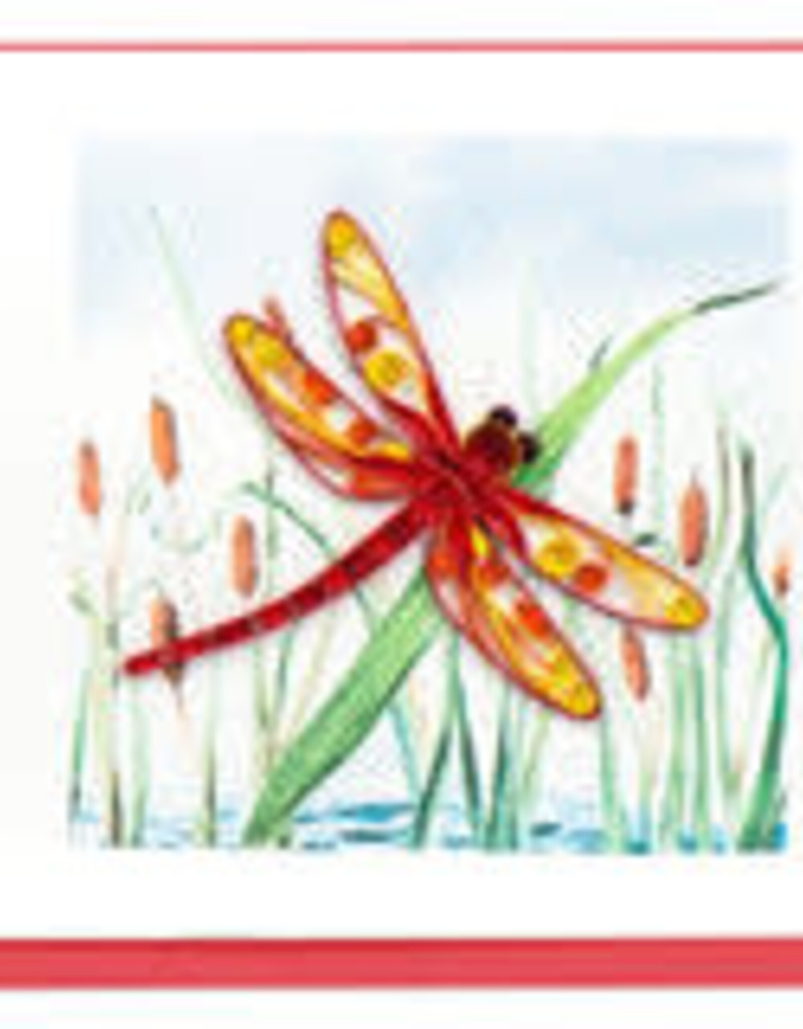 Vietnam Quilling Card Dragonfly & Cattails- Vietnam