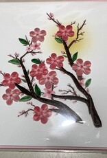 Vietnam Quilling Card Cherry Blossoms  - Vietnam