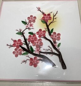Vietnam Quilling Card Cherry Blossoms  - Vietnam
