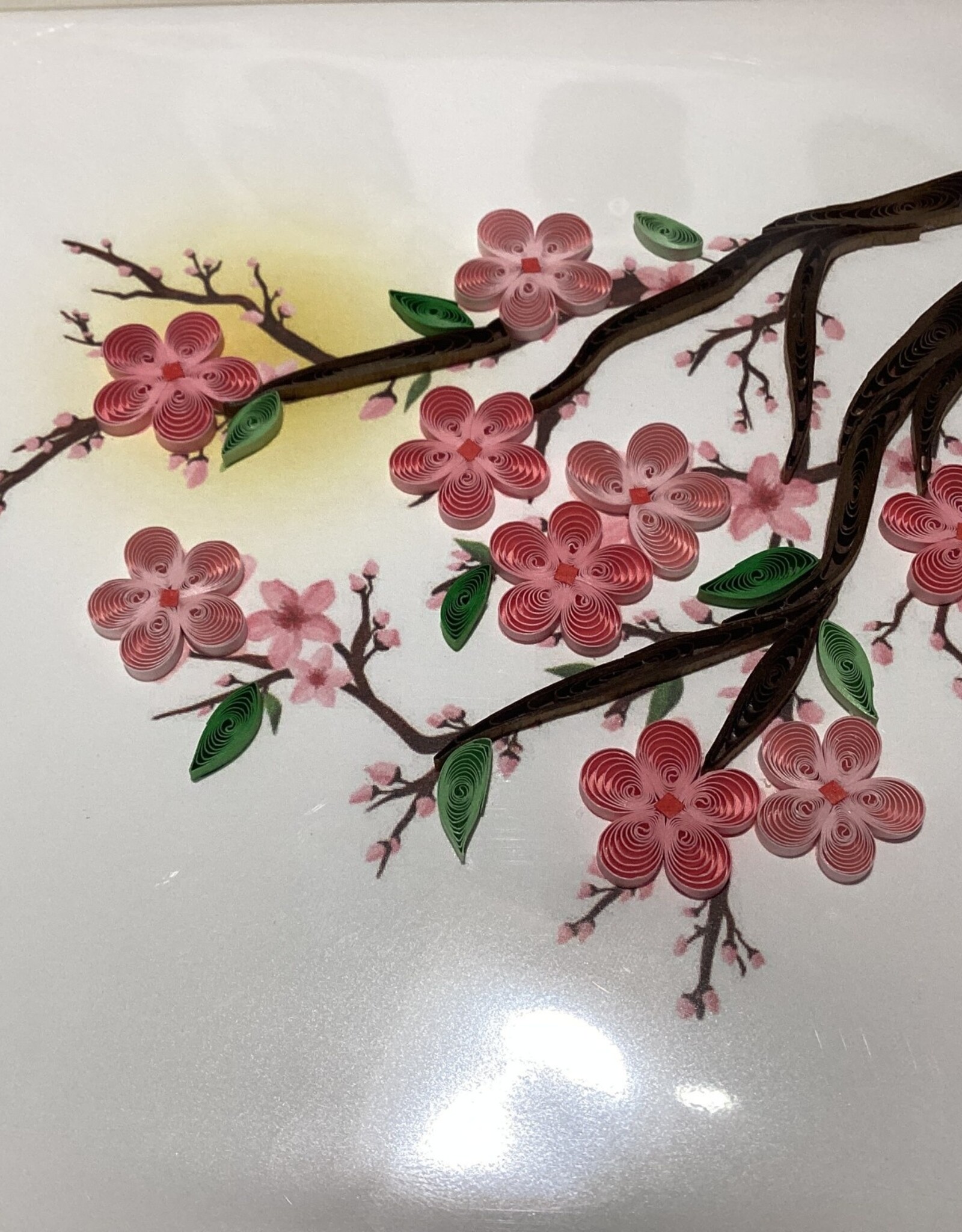 Vietnam Quilling Card Cherry Blossoms  - Vietnam