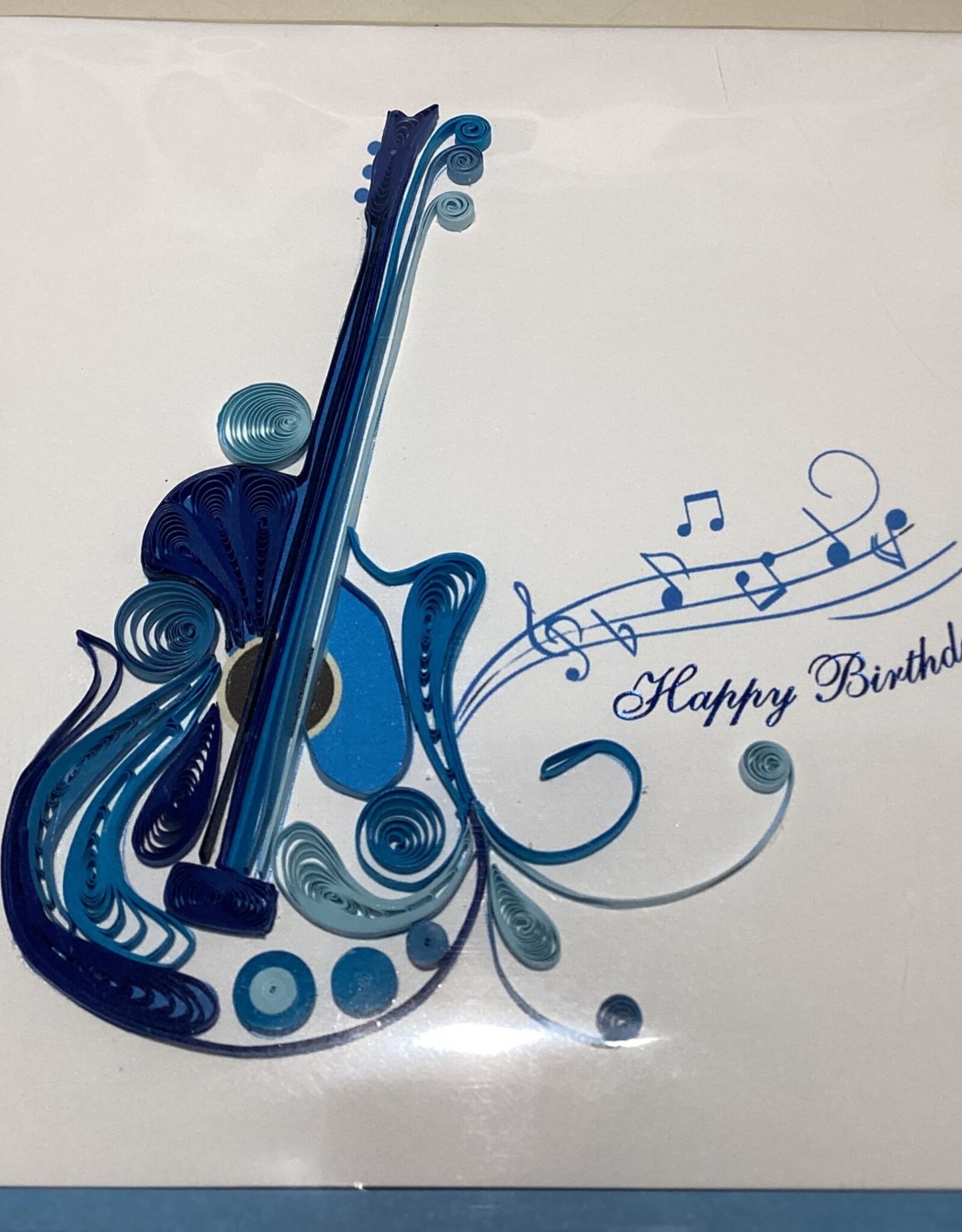 Vietnam Quilling Card Birthday Guitar  - Vietnam