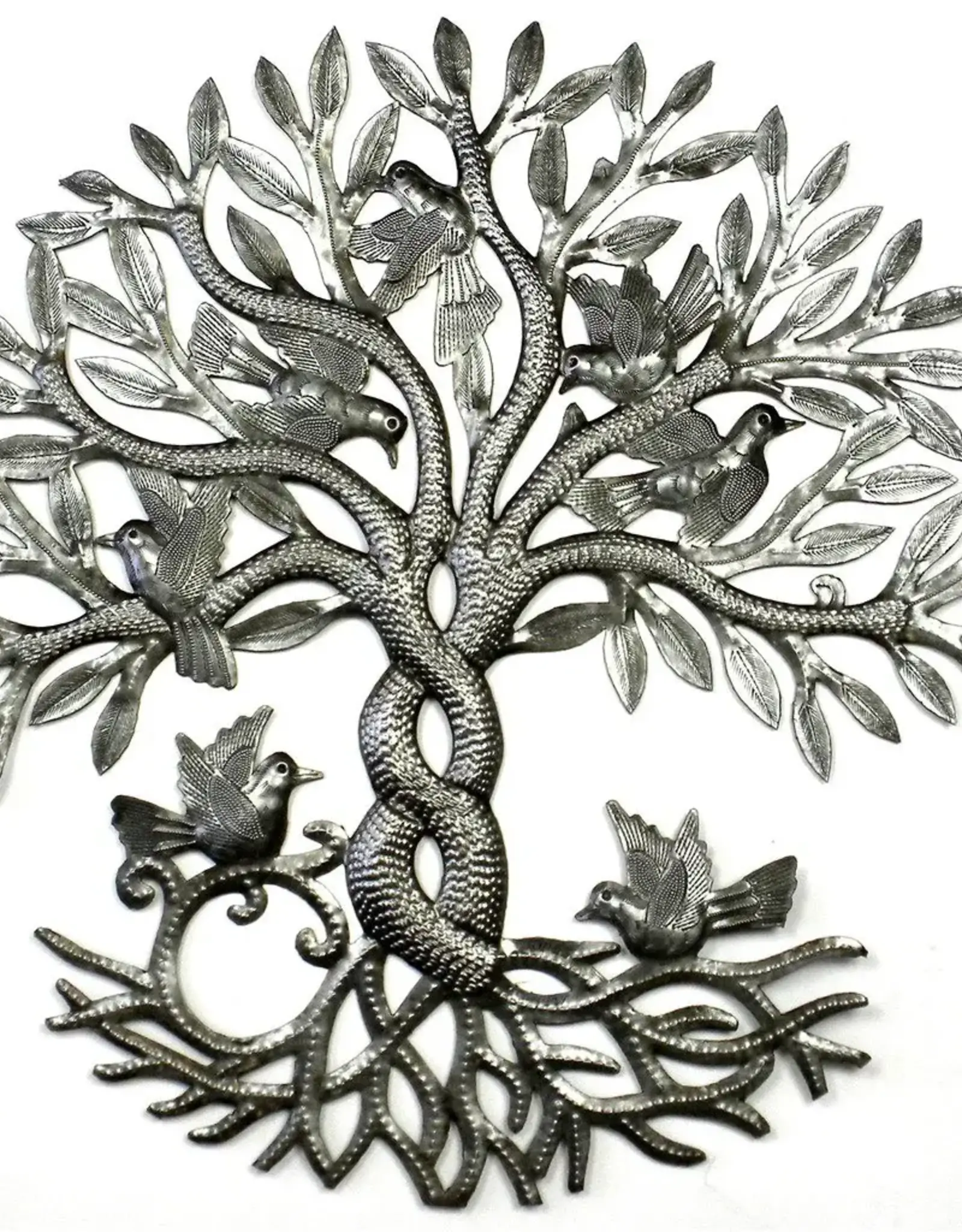 Haiti Wall Art Metal Drum Entwined Tree of Life - Haiti