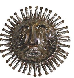 Haiti Wall Art Sun Metal Drum Aztec - Haiti