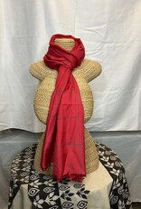 India Scarf Viscose Red- India