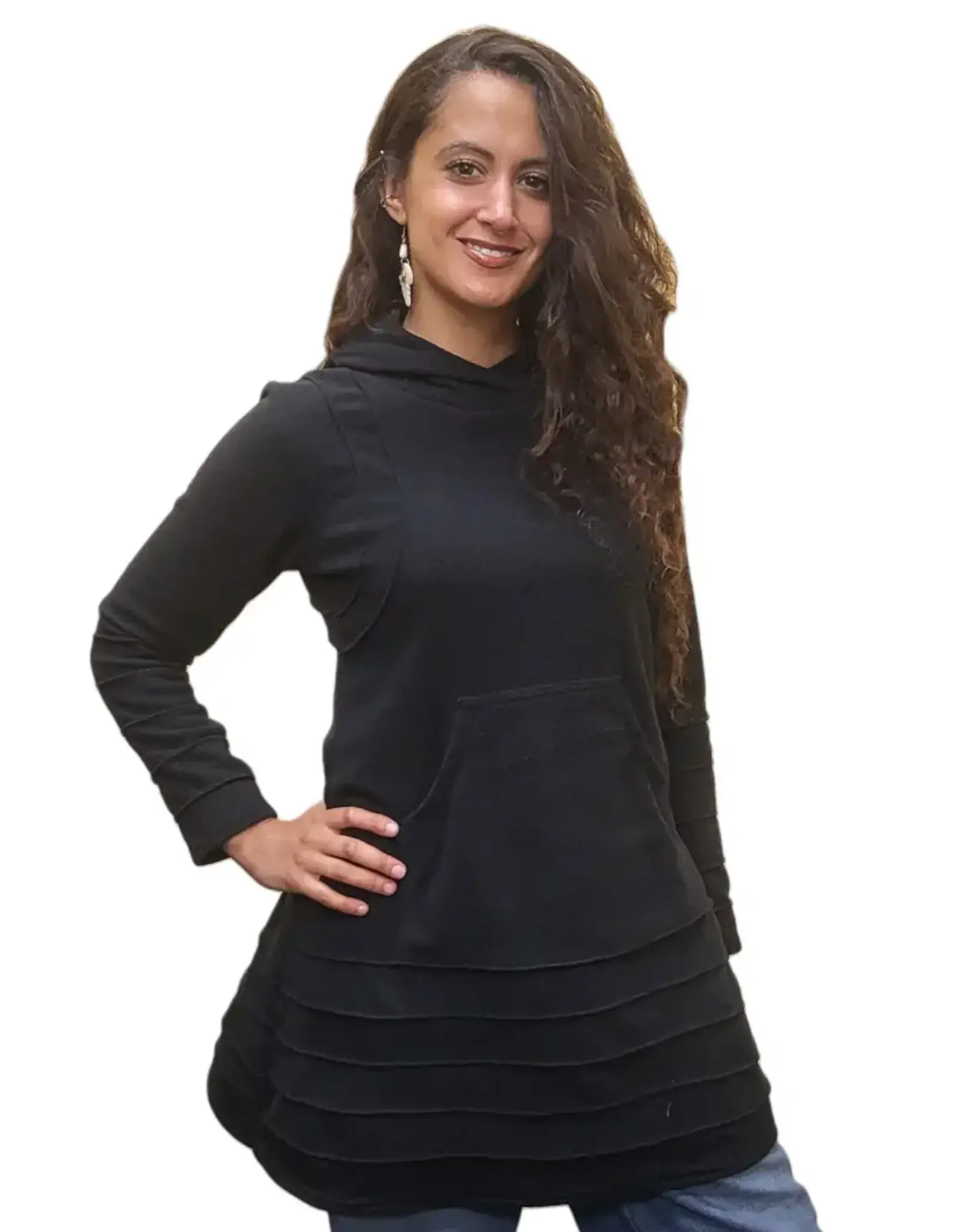 Nepal Tunic/Dress Laya Fleece Black L/XL - Nepal