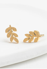 China Earrings Frosted  Rowen Stud Gold - China