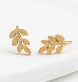 China Earrings Frosted  Rowen Stud Gold - China