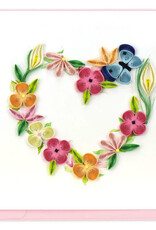 Vietnam Quilling Card Floral Heart Wreath - Vietnam