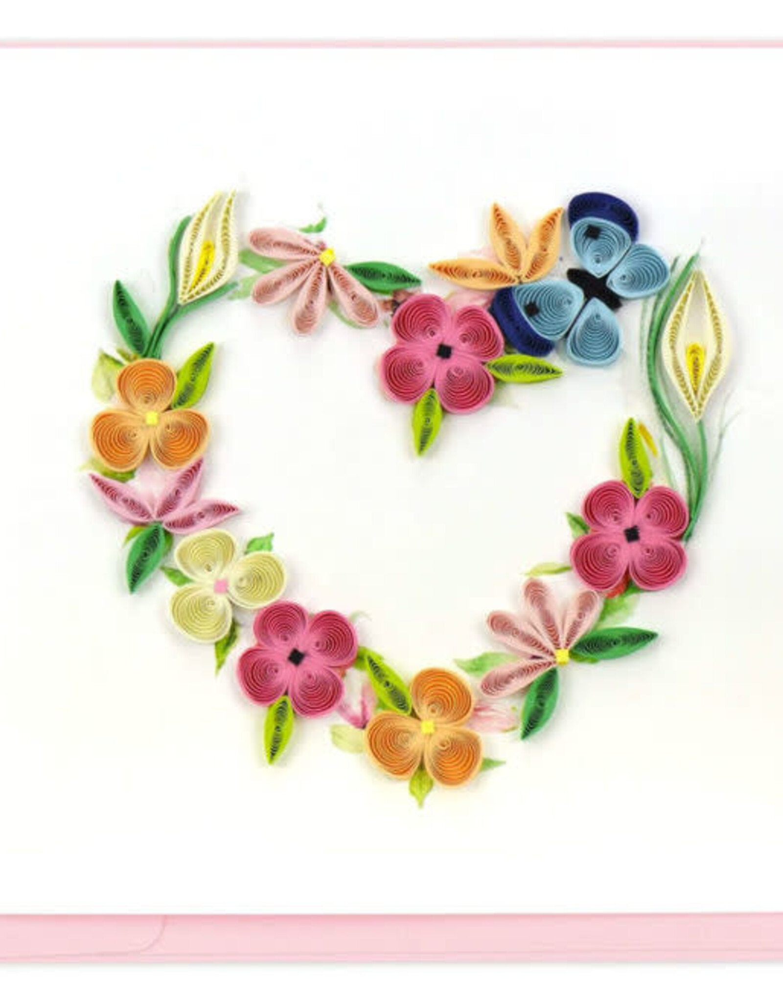 Vietnam Quilling Card Floral Heart Wreath - Vietnam