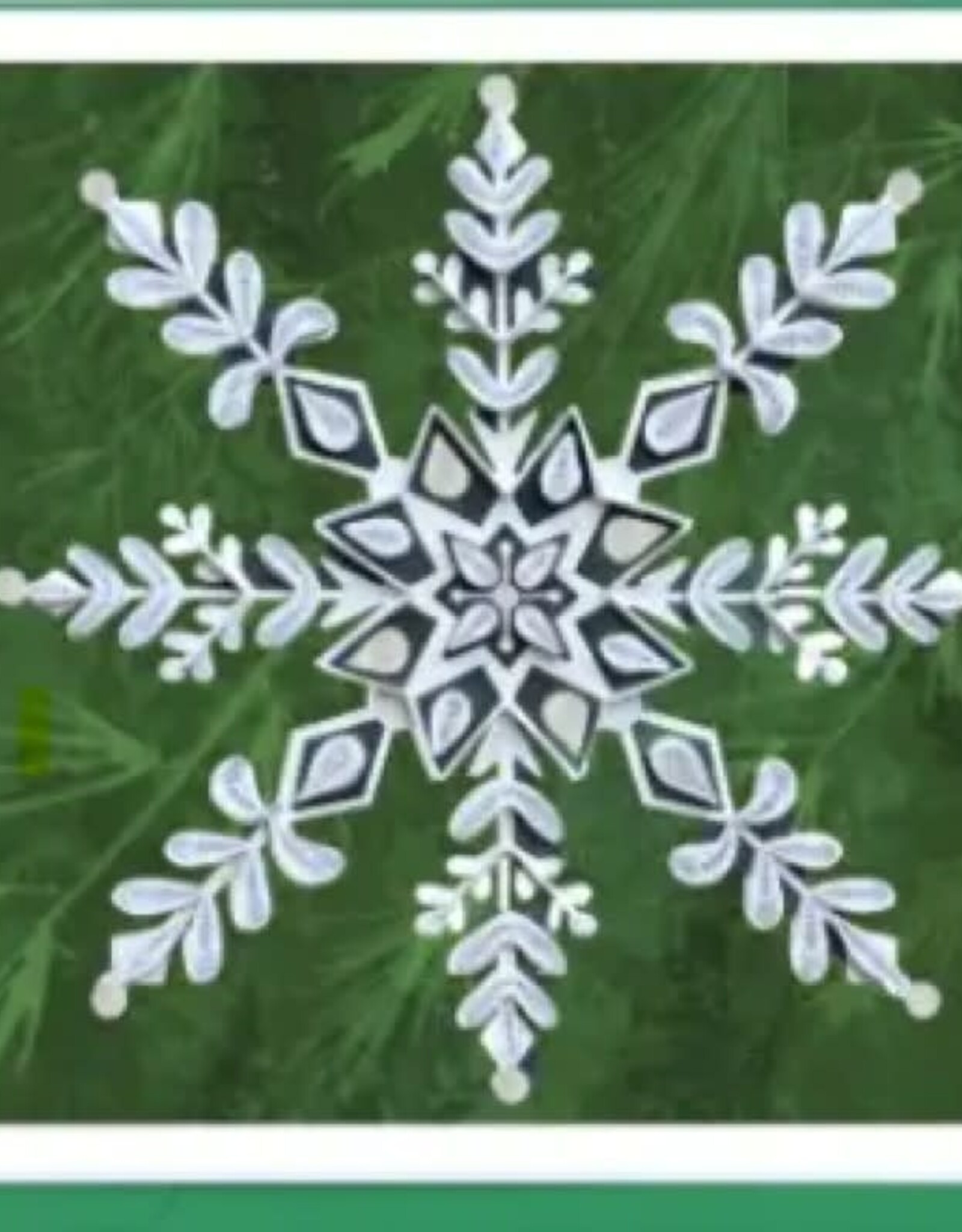 Vietnam Quilling Card Snowflake on Pine  - Vietnam