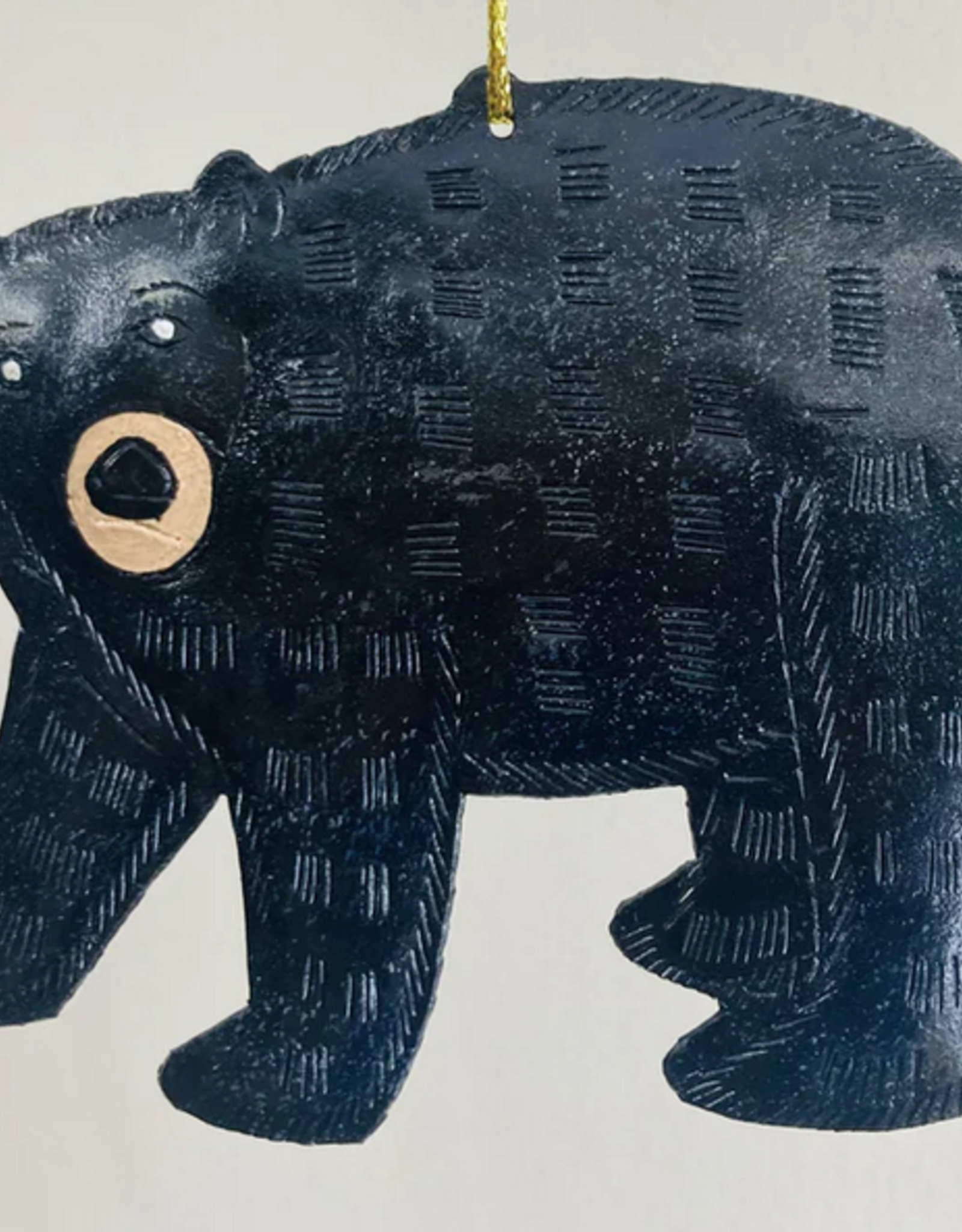Haiti Metal Black Bear Ornament - Haiti