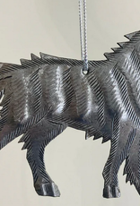 Haiti Metal Wolf Ornament - Haiti