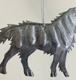 Haiti Metal Wolf Ornament - Haiti
