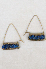 India Earrings Teja Lapis Drop  - India