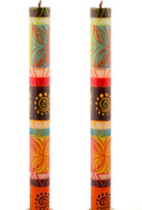 South Africa Set of 2 patterned taper candles, 8 hours South Africa Set of 2 patterned taper candles, 8 hours