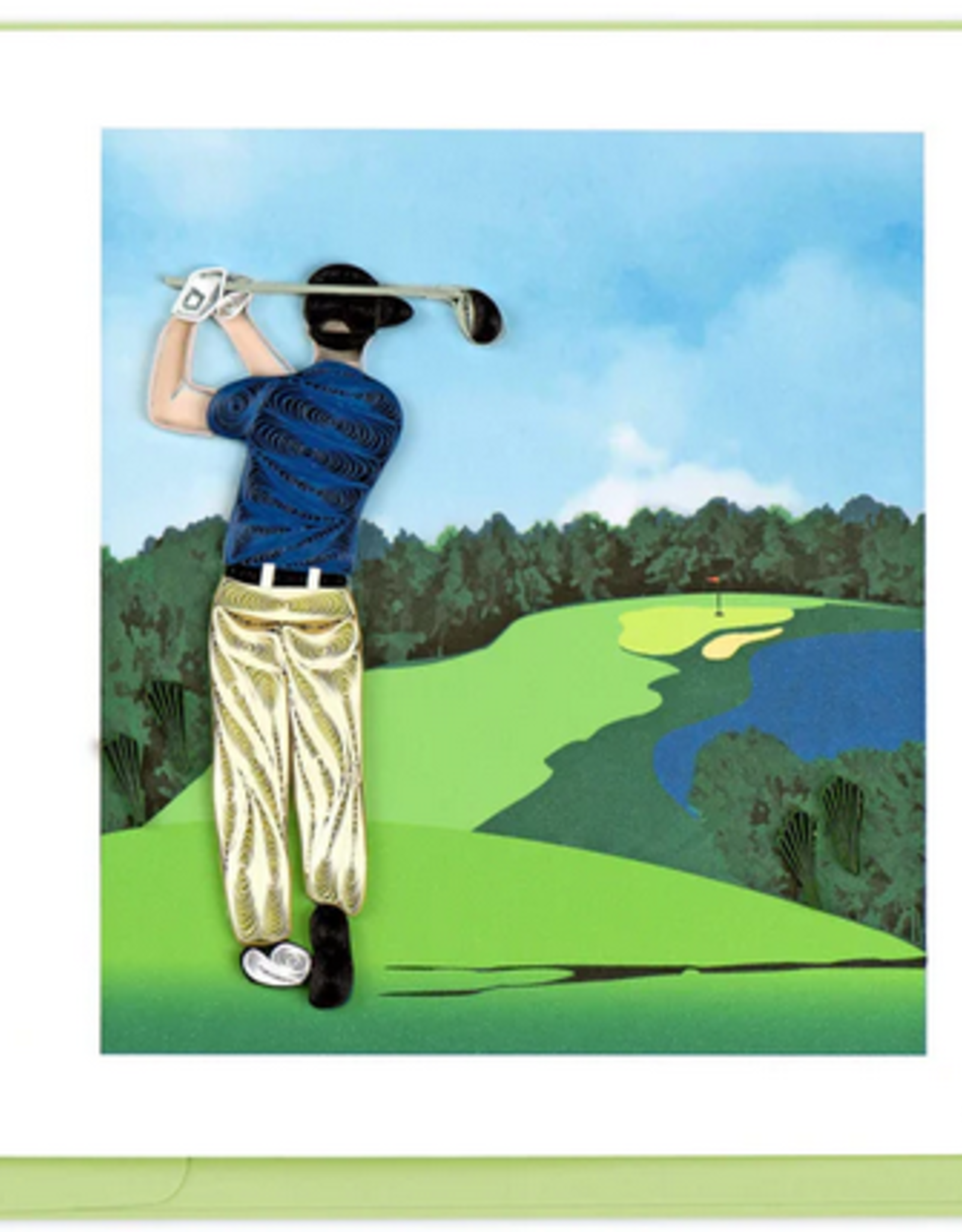 Vietnam Quilling Card Golfer - Vietnam