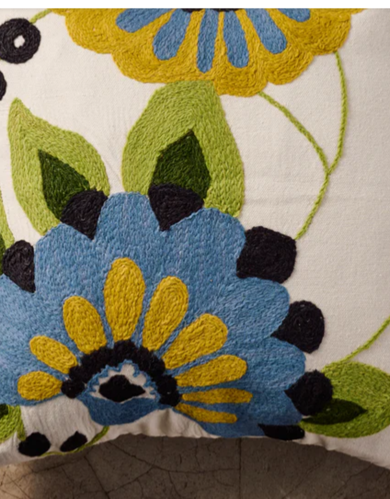 India Pillow Bela Embroided Cotton Wool - India