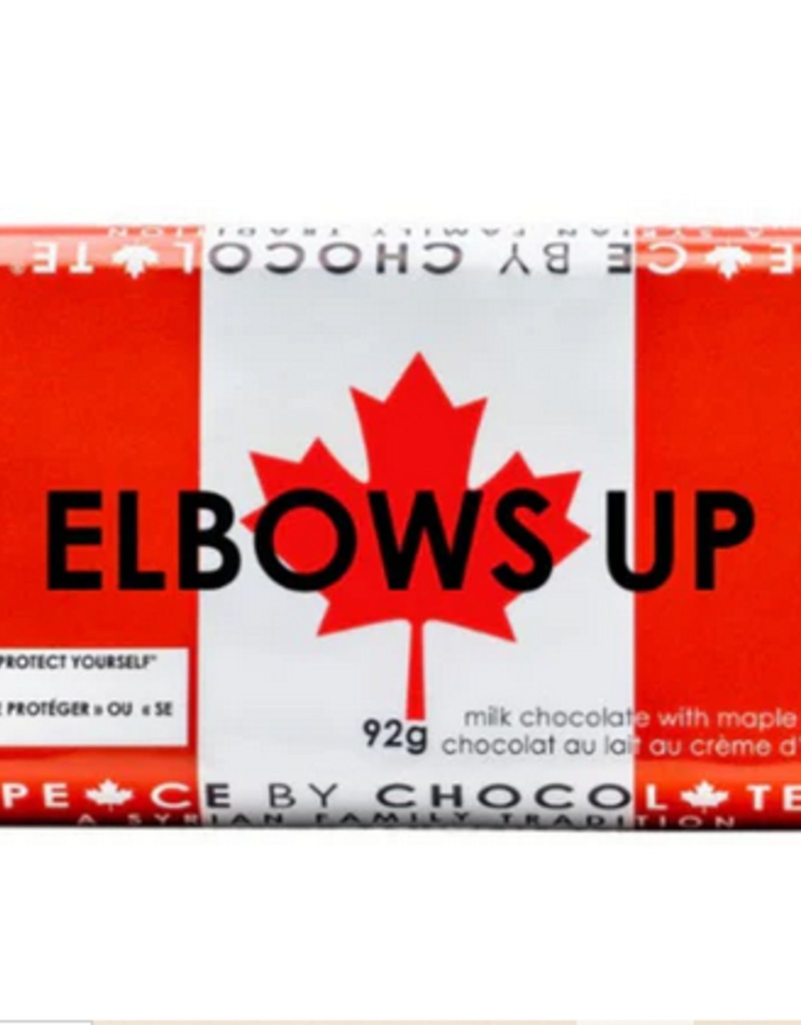 Canada Chocolate Elbows Up Canada 92g Milk Chocolate Maple Cream - Peace By Chocolate
