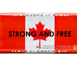 Canada Chocalte Strong and Free Milk Chocolate Maple Cream Bar 92g - Peace By Chocolate