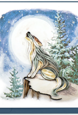 Vietnam Quilling Card  Howling Wolf - Vietnam