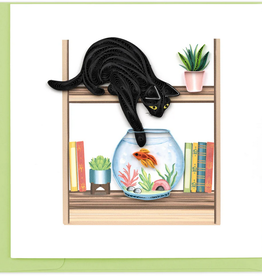 Vietnam Quilling Card  Mischievous Cat - Vietnam