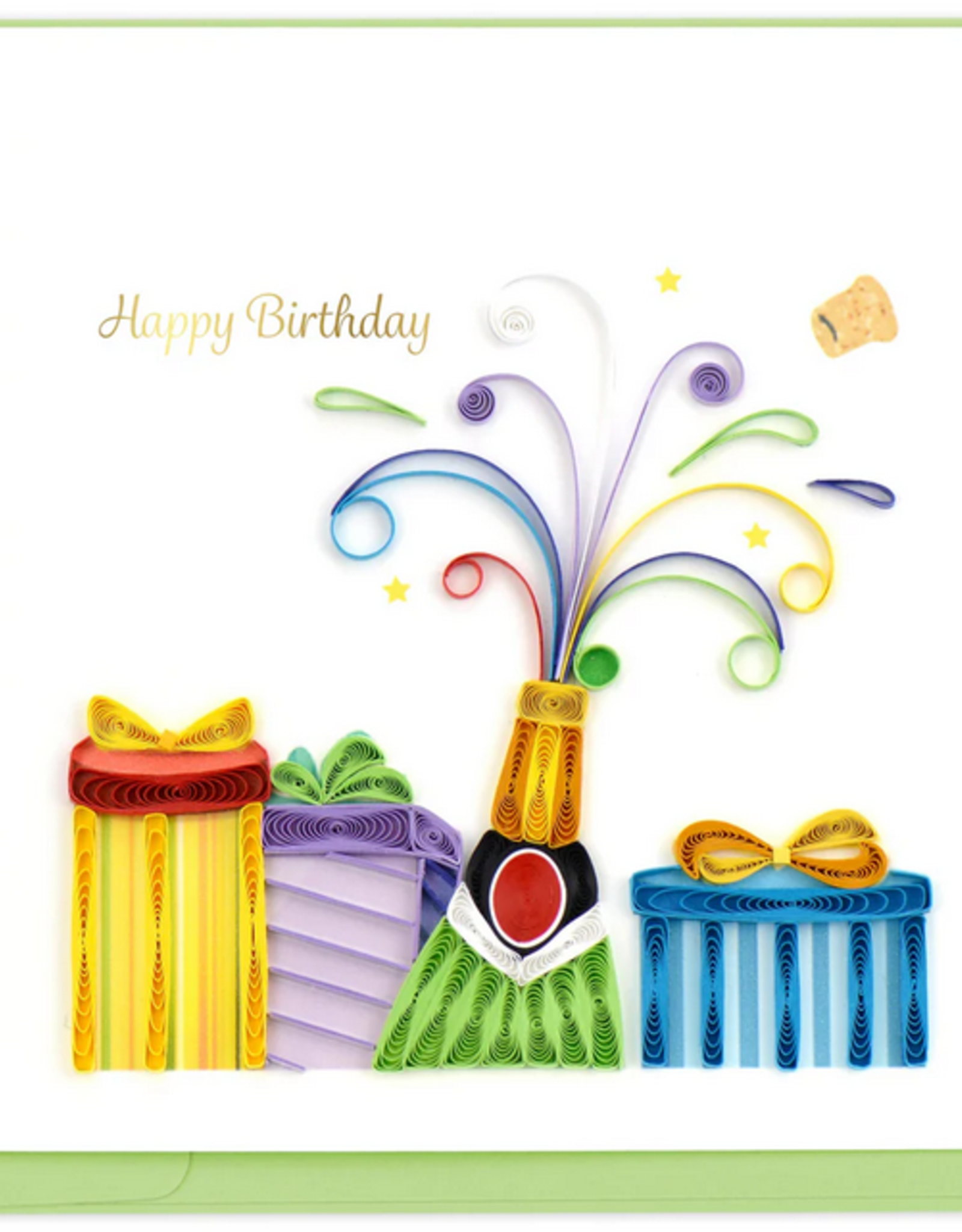 Vietnam Quilling Card  Birthday Champagne - Vietnam